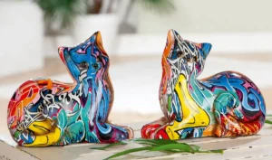 Gekleurde poes pop art beeld