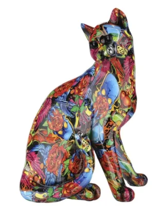 Gekleurde Poes - kat pop art beeld