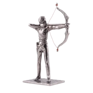 Boogschutter beeldje tin Sportbeeldje