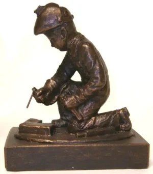 Beeldje lasser 14 cm