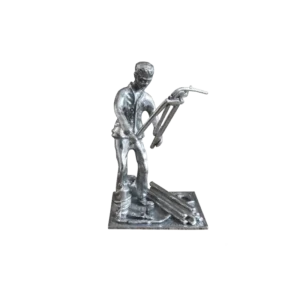 Loodgieter beeldje tin buigtang-pijpenbuiger