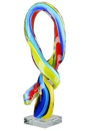 Beeld Glas - Lussen - Multicolor - 34 cm