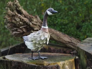 tuinbeeld metalen gans 35x15x42 cm