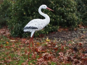 tuinbeeld metalen Ooievaar 45x12x80 cm