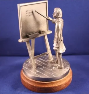 Leraar tinnen beeldje