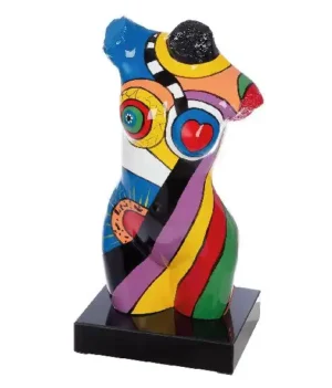 Beeld Vrouw - Lichaam vrouw - Pop art - Multicolor - Marmer / Polyresin - 53 cm