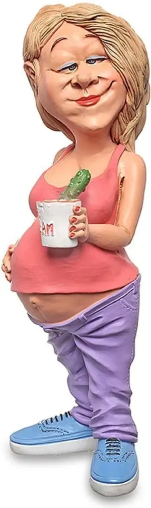 Grappige beroepen beeldje zwangere vrouw de komische wereld van karikatuur beeldjes – komische beeldjes – geschenk voor – cadeau -gift -verjaardag cadeau