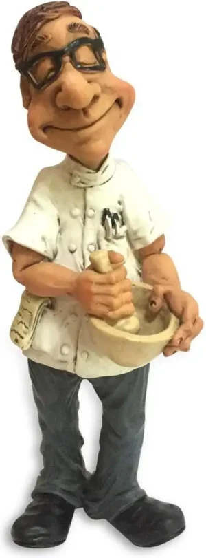 Grappige beroepen beeldje chemiker/apotheker- de komische wereld van karikatuur beeldjes – komische beeldjes – geschenk voor – cadeau -gift -verjaardag cadeau