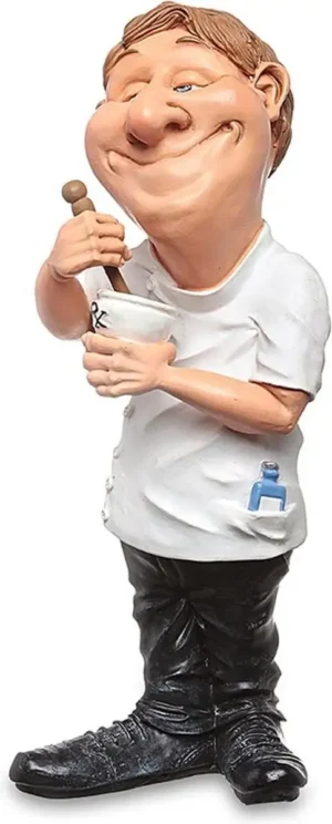 Grappige beroepen beeldje apotheker - de komische wereld van karikatuur beeldjes – komische beeldjes – geschenk voor – cadeau -gift -verjaardag cadeau