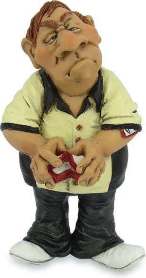 Grappige beroepen beeldje kaarten speler poker de komische wereld van karikatuur beeldjes – komische beeldjes – geschenk voor – cadeau -gift -verjaardag cadeau